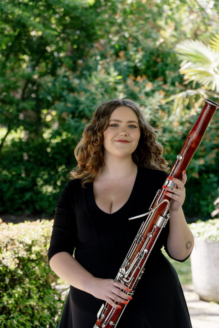 Veritography LLC - Rachel and bassoon. The thin curved metal tube between  the reed and the bassoon body is called the bocal. I mention this trivia  here because my autocorrect hates that